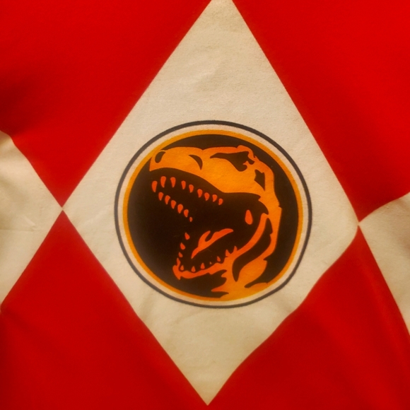 Power Rangers - Mighty Morphin - Red Long Sleeve Shirt w/ "helmet" Sunglasses - Picture 2 of 8